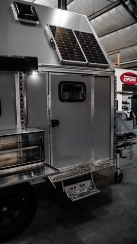 Solar powered aluminum off grid trailer