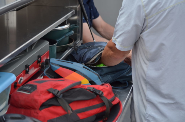 Easily organize gear in the optional outdoor kitchen