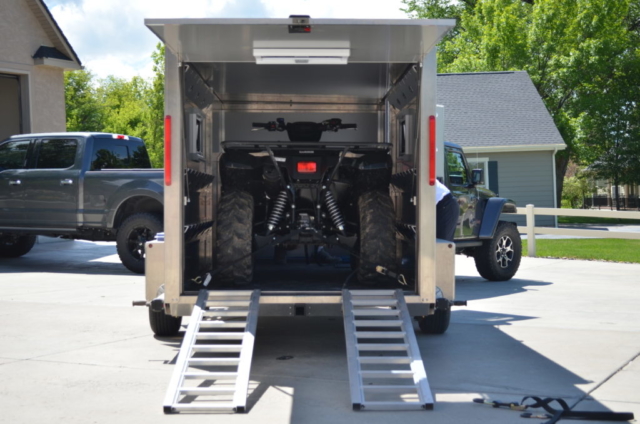 Travel trailer for hauling atv