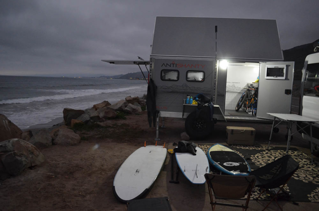 Beach travel trailer surf hack