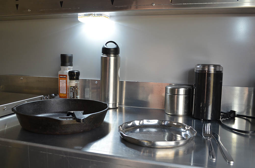 Overland travel trailer kitchen