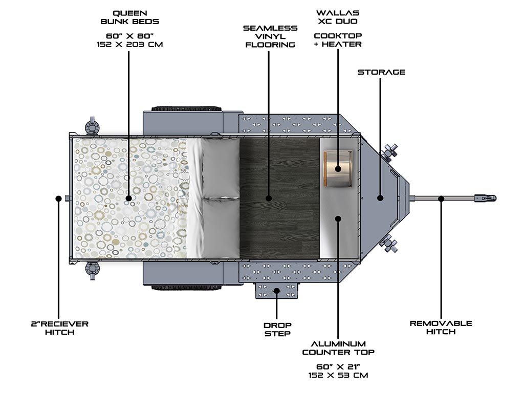 AntiShanty Inside Layout Diagram with Dimensions